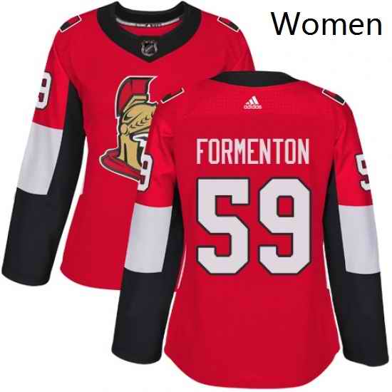 Womens Adidas Ottawa Senators 59 Alex Formenton Premier Red Home NHL Jersey